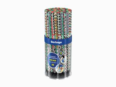КанцРЦ Карандаш ч/г Berlingo "Arcade" HB, круглый, черное дерево, заточен BP01104